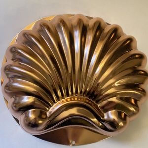 Vintage Shell Gelatin Mold 6 Cup Rose Gold Copper Beach Wear Ever Ocean Kitchen